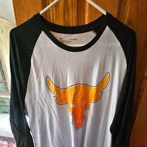 Mens Under Armour Rock Project Baseball Mid Sleeve Top XL